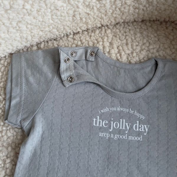 Пісочник з ажурної бавовни "The jolly day" сірий 68 розмір 3001 фото