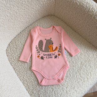 Бодік з інтерлоку "Snuggle Time" персик 62 розмір 2057-SNUG-ПЕРС фото