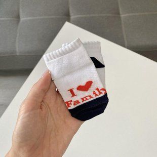 Носочки хлопковые "I ❤️ family" 12-24 мес 1669 фото