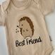 Бодік з інтерлоку "Best friend" бежевий 68 розмір 1821 фото 2