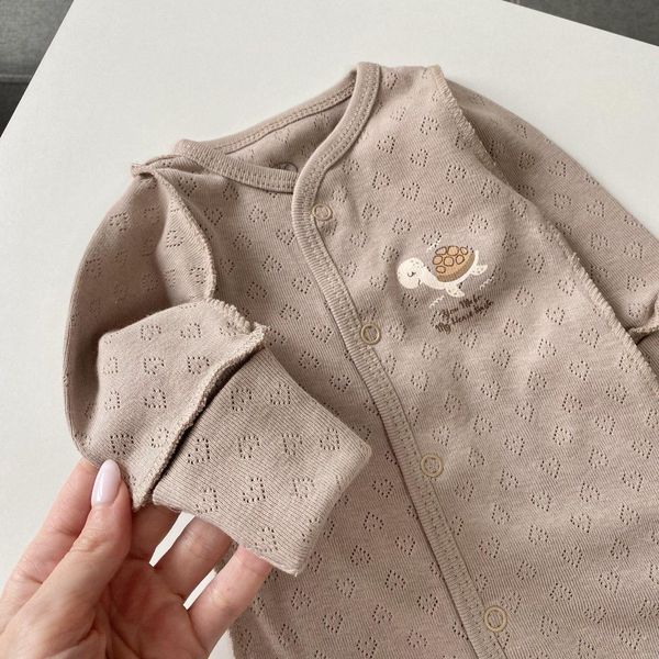 Чоловічок з ажурної бавовни "капучіно" 56 розмір 1601 фото