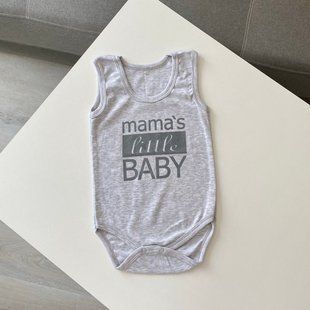 Боді-майка &laquo;Mama&rsquo;s little baby&raquo; сіра 86 розмір 1576 фото