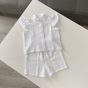 Костюм из муслина для девочки "Breeze" белый 62 размер 1583 фото