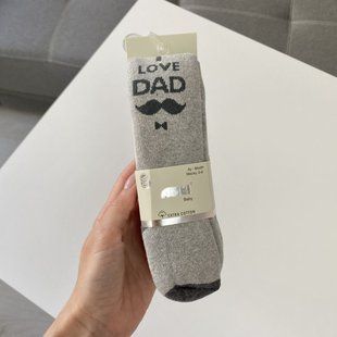 Махрові колготи для хлопчика &laquo;I love dad&raquo; сірі 0-6 міс 1702 фото