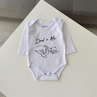 Бодік "Dad+me" білий 62 розмір 1690 фото