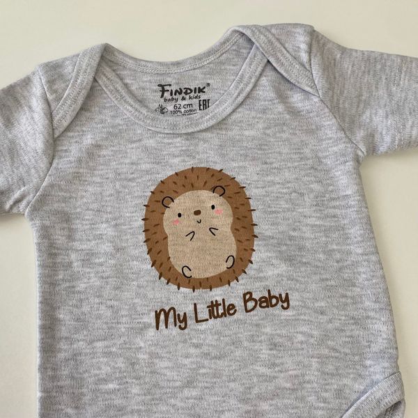 Бодік з інтерлоку "My little baby" сірий 62 розмір 1821 фото