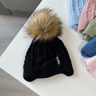 Зимова шапочка "Торі" чорна 42-44р. (3-6 міс) 1739 фото