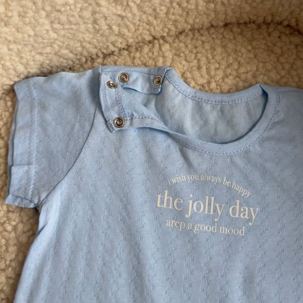 Пісочник з ажурної бавовни "The jolly day" блакитний 68 розмір 3001 фото