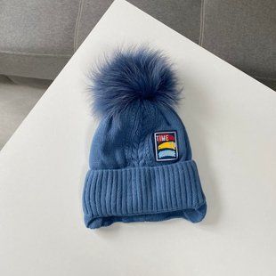 Зимова шапочка для хлопчика синя 46-48р. (12-18 міс) 1316 фото